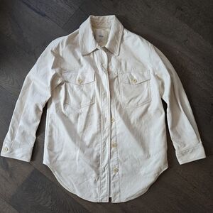 Wilfred The Ganna Shirt Jacket Size Small Cream Aritzia